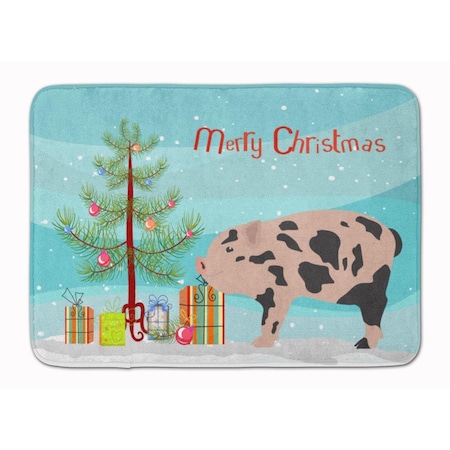 Carolines Treasures Mini Miniature Pig Christmas Machine Washable Memory Foam Mat BB9302RUG